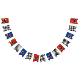 Kids Race Car Party Bunting Wimpelkette