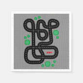 Kids Race Track Cars Trucks Name Fun Serviette (Vorderseite)