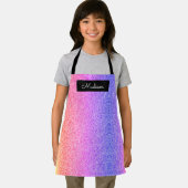 Kids Rainbow Glitzer Personalisiert Schürze (Insitu)