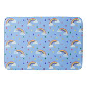 Kids Rainbow Raindrops Muster Niedlich Badematte (Vorderseite)