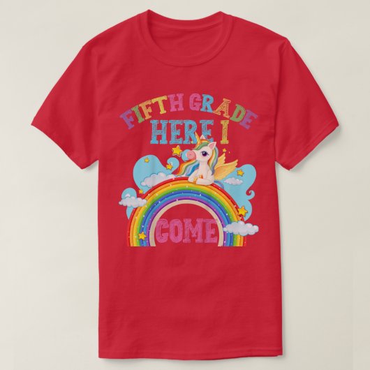 Kids Rainbow Unicorn Lover 5. T-Shirt (Design vorne)