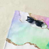 Kids Rainbow Unicoron Monogramm Strandtuch (Beispiel)