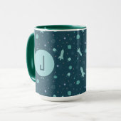 Kids-Raketenschiff auf Weltraumreisen Saturn-Plane Tasse (Vorderseite Links)