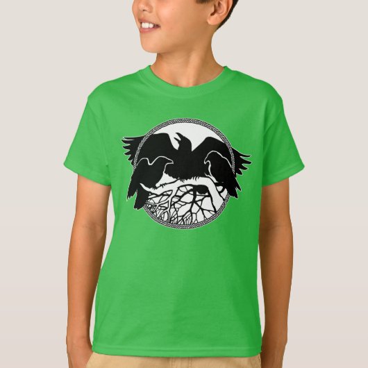 Kid's Raven T - Shirt Raven Cooles Bio Raven Shirt (Vorderseite)