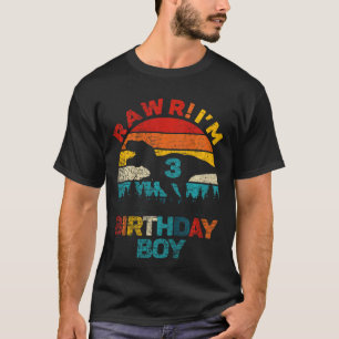 Kids Rawr Im 3 Dinosaur 3. Geburtstagskind Three Y T-Shirt