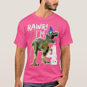 Kids Rawr Im 4. Geburtstag T Rex Dinosaur Party G T-Shirt