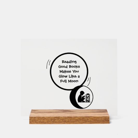 Kids Reading Acrylic Sign Acrylschild (Vorderseite)