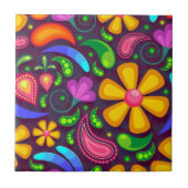 Kids Regenbogenfarbe abstrakt Fliese (Vorderseite)