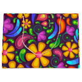 Kids Regenbogenfarbe abstrakt Große Geschenktüte (Vorderseite)