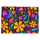 Kids Regenbogenfarbe abstrakt Große Geschenktüte (Rückseite)