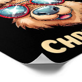 Kids Reindeer Frohe Weihnachts-Weihnachtsmannmütze Poster (Ecke)