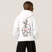 Kid's Reindeer Hoodie Sweatshirt Weihnachtsfeierta (Schwarz voll)