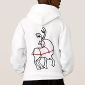 Kid's Reindeer Hoodie Sweatshirt Weihnachtsfeierta (Rückseite)