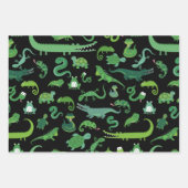 Kids Reptile Amphibien Tiermuster Geschenkpapier Set (Vorderseite 2)