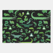 Kids Reptile Amphibien Tiermuster Geschenkpapier Set (Vorderseite)