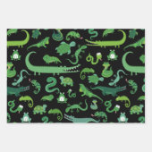 Kids Reptile Amphibien Tiermuster Geschenkpapier Set (Vorderseite 3)
