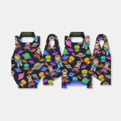 Kids Retro Astronauten und Roboter Personalisiert Geschenkschachtel (Ungefaltet)