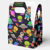 Kids Retro Astronauten und Roboter Personalisiert Geschenkschachtel (Geöffnet)