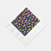 Kids Retro Roboter und Astronauten Serviette (Ecke)