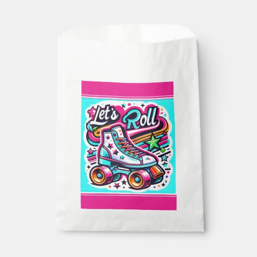 Kids Retro Roller Skaten Gastgeschenk Bag Geschenktütchen (Vorderseite)