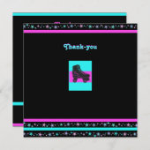 Kids Retro Roller Skaten Party Danke Karte (Vorne/Hinten)