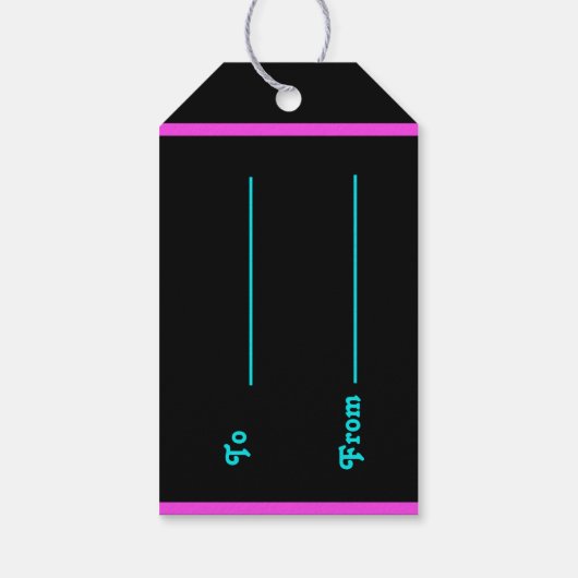 Kids Retro Roller Skaten Party Geschenktafel Geschenkanhänger (Rückseite)