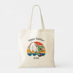 Kids Retro T-Rex in Ostern Bunny Costume Ei Hunt  Tragetasche