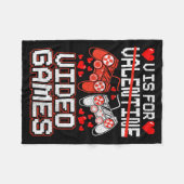 Kids Retro Video Game Valentines Day For Toddler B Fleecedecke (Vorderseite (Horizontal))