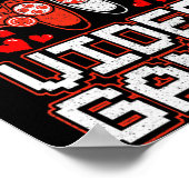 Kids Retro Video Game Valentines Day For Toddler B Poster (Ecke)