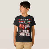 Kids Retro Video Game Valentines Day For Toddler B T-Shirt (Vorne ganz)