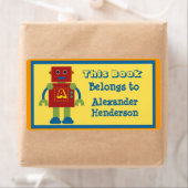 Kids Robot Monogram Book Sticker (Insitu)