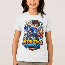 Kids Robotics Hero STEM Robot T-Shirt Tri-Blend Shirt