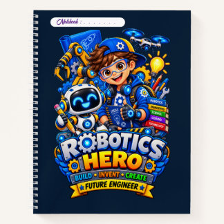 Kids Robotik-Notizbuch | Zukünftiger Ingenieur Notizblock
