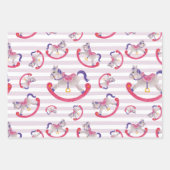 Kid's rockendes Pferdemuster Geschenkpapier Set (Vorderseite)