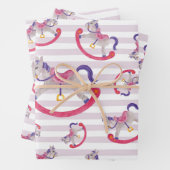 Kid's rockendes Pferdemuster Geschenkpapier Set (Beispiel)