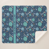 Kids Rocket Ship Jupiter Saturn Planet Stars Sherpadecke (Vorderseite (Horizontal))