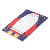 Kids Rocket Space Ship Personal Stationary Notepad Notizblock (angewinkelt)