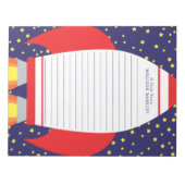 Kids Rocket Space Ship Personal Stationary Notepad Notizblock (Vorderseite)