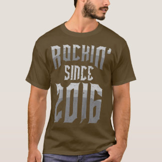 Kids Rockin' Seit 2016 Vintag Rock Music Fan 6. T-Shirt