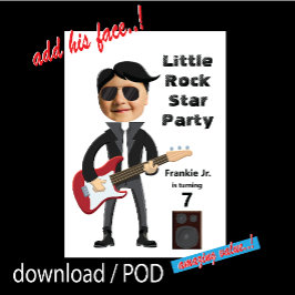 Kids 🎸 🤣 Rockstar Birthday Gitarre Funky Fun Einladung