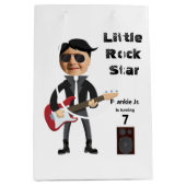Kids 🎸 🤣 Rockstar Birthday Gitarre Funky Fun Mittlere Geschenktüte (Vorderseite)