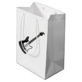 Kids 🎸 🤣 Rockstar Birthday Gitarre Funky Fun Mittlere Geschenktüte (Rückseite Schrägansicht)