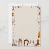 Kids Rodeo Cowboy Rustikaler Western Einladung (Rückseite)