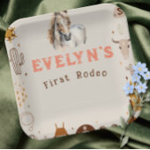Kids Rodeo Cowboy Rustikaler Western Pappteller