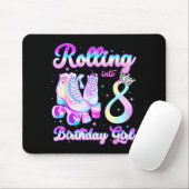 Kids Rolling Into 8 Roller Skating 8th Birthday Gi Mousepad (Mit Mouse)