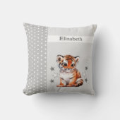 Kid's room add name niedlich tiger tiger grau kissen (Vorderseite)