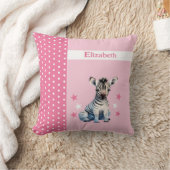 Kid's room add name niedlich zebra pink kissen (Decke)