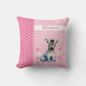 Kid's room add name niedlich zebra pink kissen (Vorderseite)