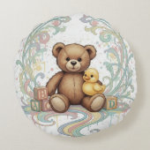 Kids Room Bear Round Cushion Rundes Kissen (Rückseite)