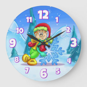 Kids Room Decor Round Clock Große Wanduhr